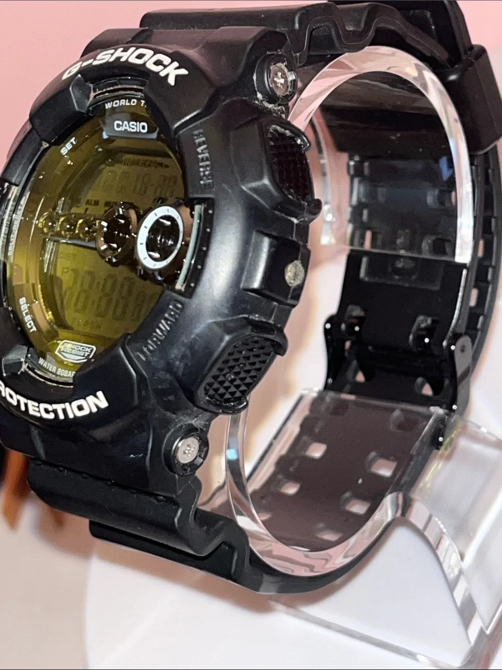 G-SHOCK GD-100BW Black Digital Watch 20ATM, Shock Resistant 50mm